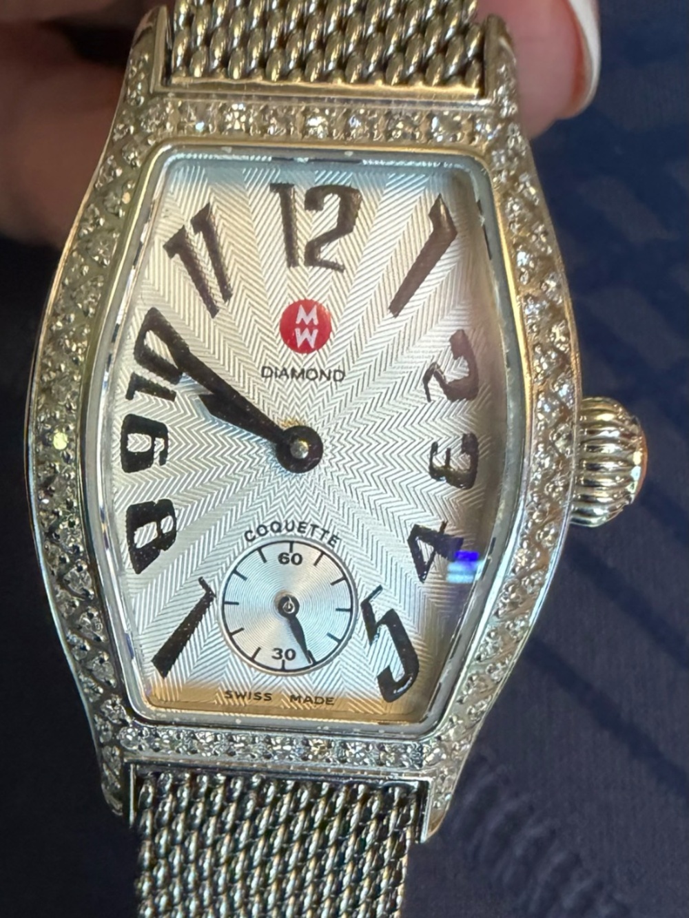Michele Coquette Mesh 12 SS watch - Picture 3 of 6